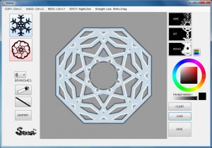 簡単に線対称や点対称の絵が描けるソフト「sekka」！！